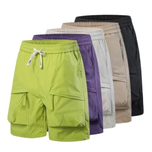 Men's Summer Hiking Casual Shorts Loose Sports Outdoor Hiking Fitness Running Cycling Five Quarter Pants Tactical Work Pants