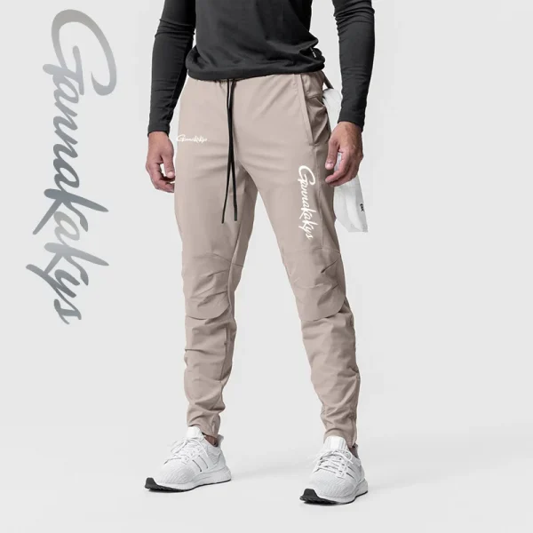 2024 Summer Fishing Pants Men's Elastic Quick Dry Moisture Absorbing Pants Fitness Breathable Running Bicycle Pants - Image 4