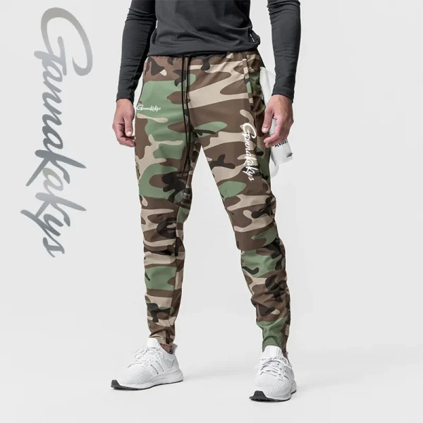 2024 Summer Fishing Pants Men's Elastic Quick Dry Moisture Absorbing Pants Fitness Breathable Running Bicycle Pants - Image 5