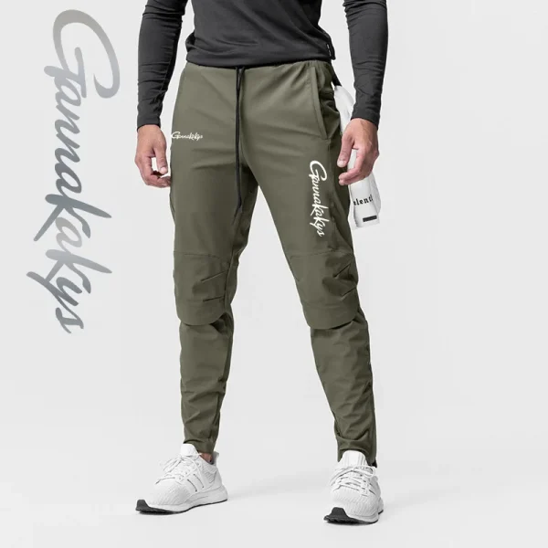 2024 Summer Fishing Pants Men's Elastic Quick Dry Moisture Absorbing Pants Fitness Breathable Running Bicycle Pants - Image 2